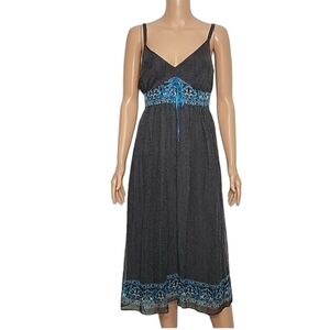 Signature by Robbie Bee Black/White Women's Size 12  100% Silk Polka‎ dot  Dress